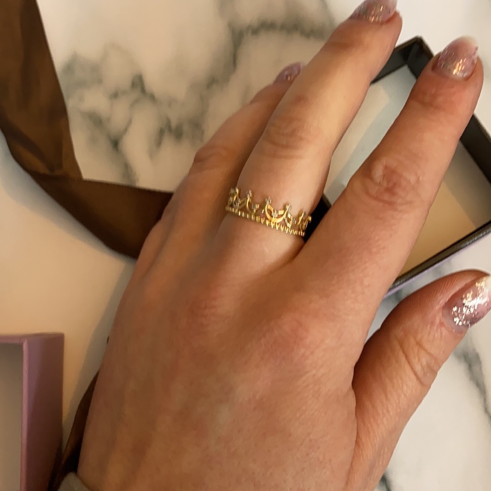 👑 As New- MICHAEL HILL Crown ring with diamonds - Picture 9 of 11